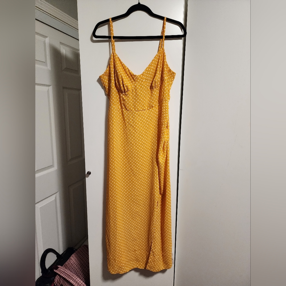 ASOS Yellow midi dress